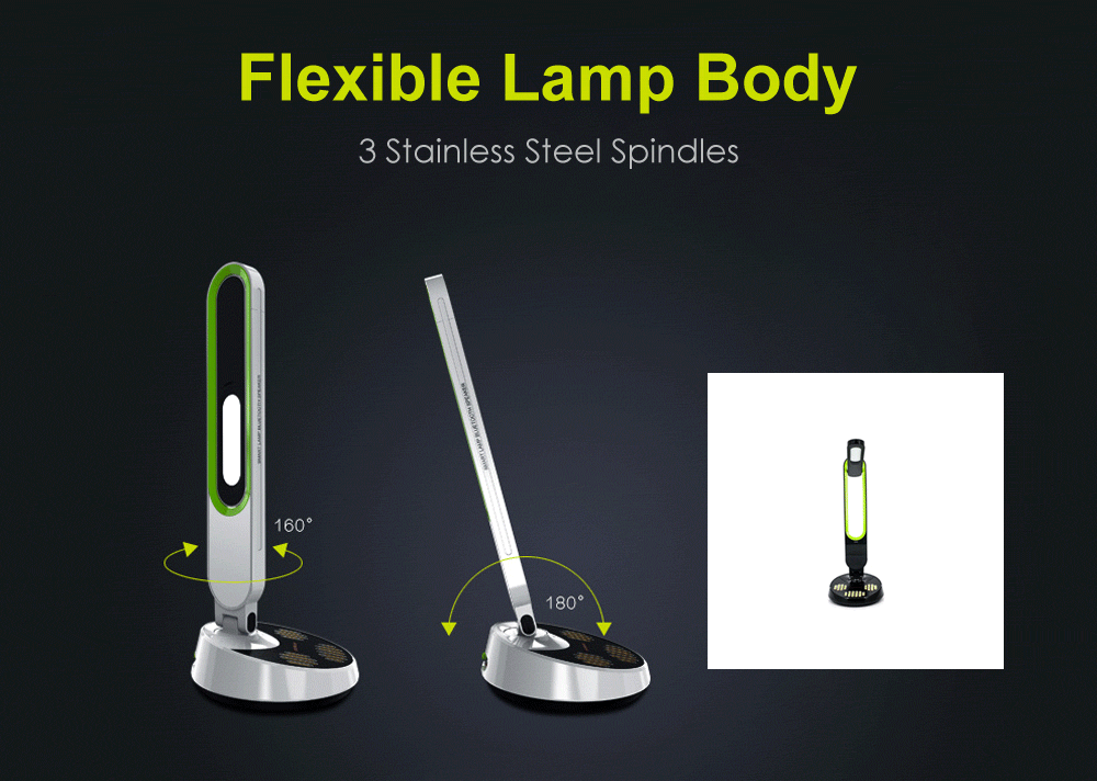 Haoer Z88 Flexible LED Desk Lamp Bluetooth Speaker 5 Brightness Levels